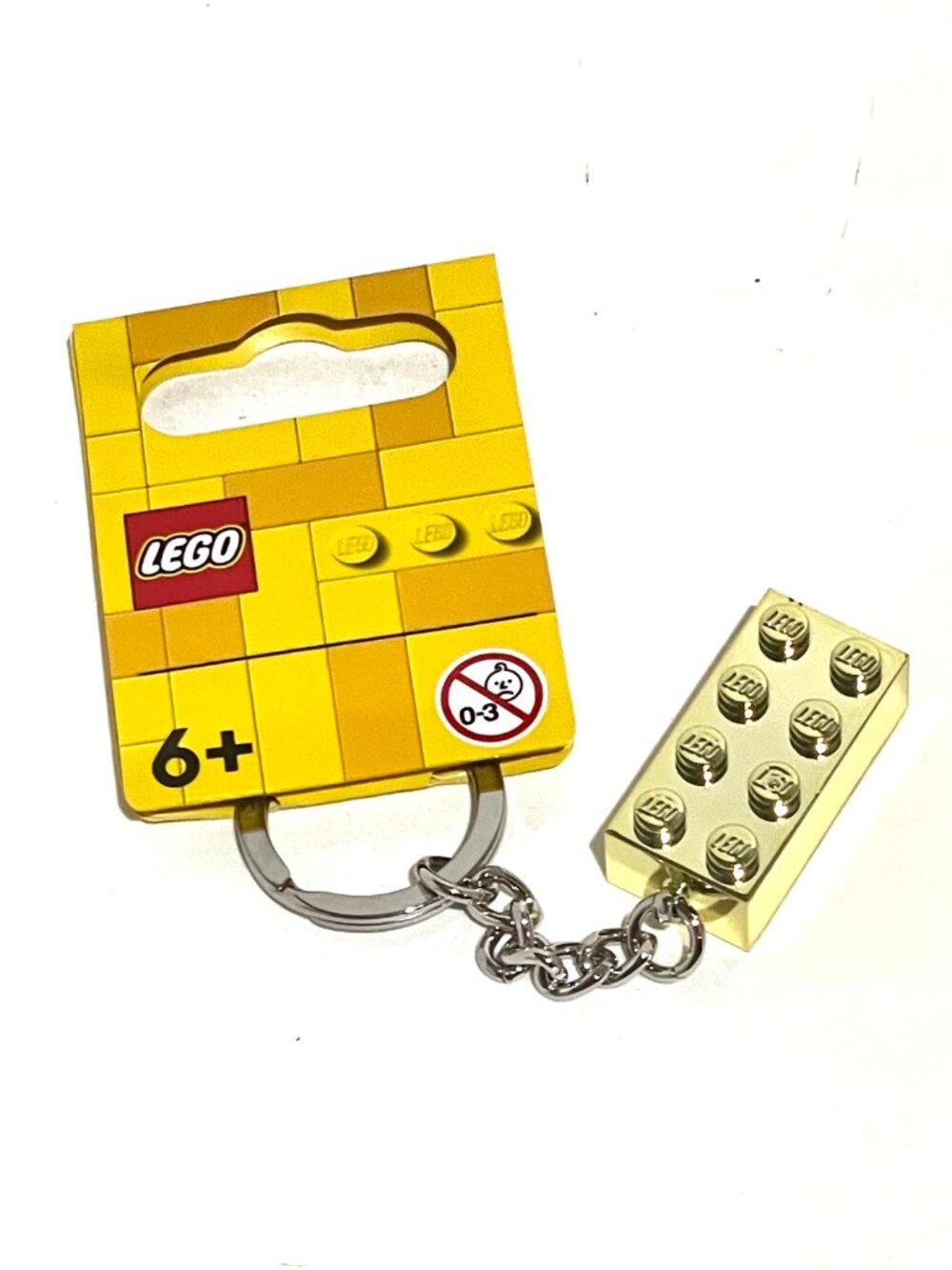 LEGO 850808 The Gold BRICK 2x4 Stud Keychain NWT New in Hand
